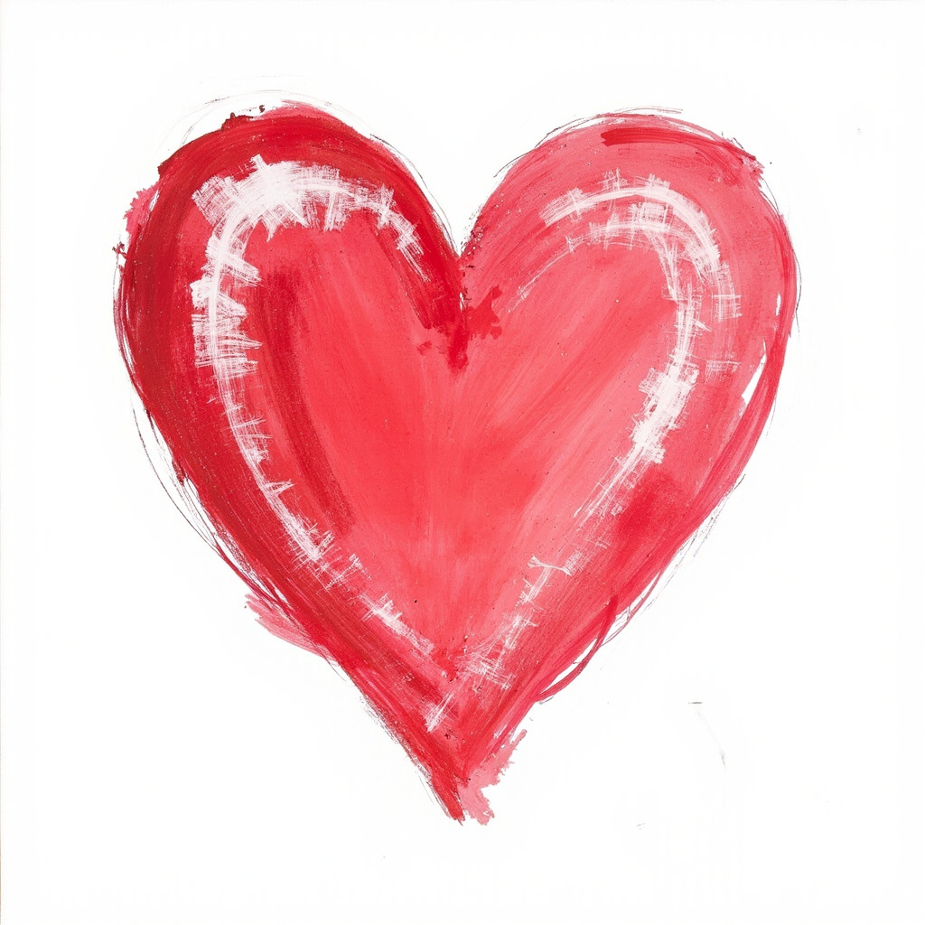 A colorful collage of various heart symbols and emojis